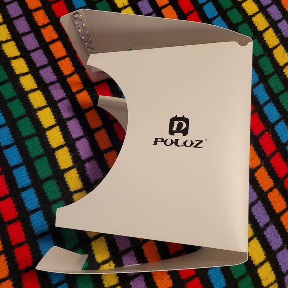 NWT Puluz 20cm Photography Light Box LED Portable Photo Studio 6 Colors Backdrop - Picture 10 of 11